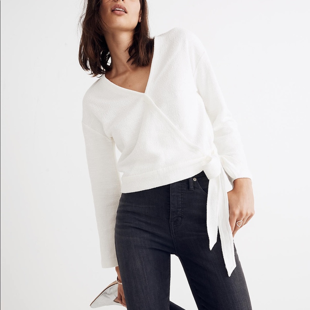 Madewell texture & thread wrap top